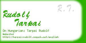 rudolf tarpai business card